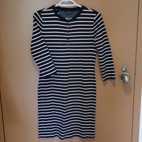 Lauren Ralph Lauren Striped Slim Dress - Picture 1 of 4